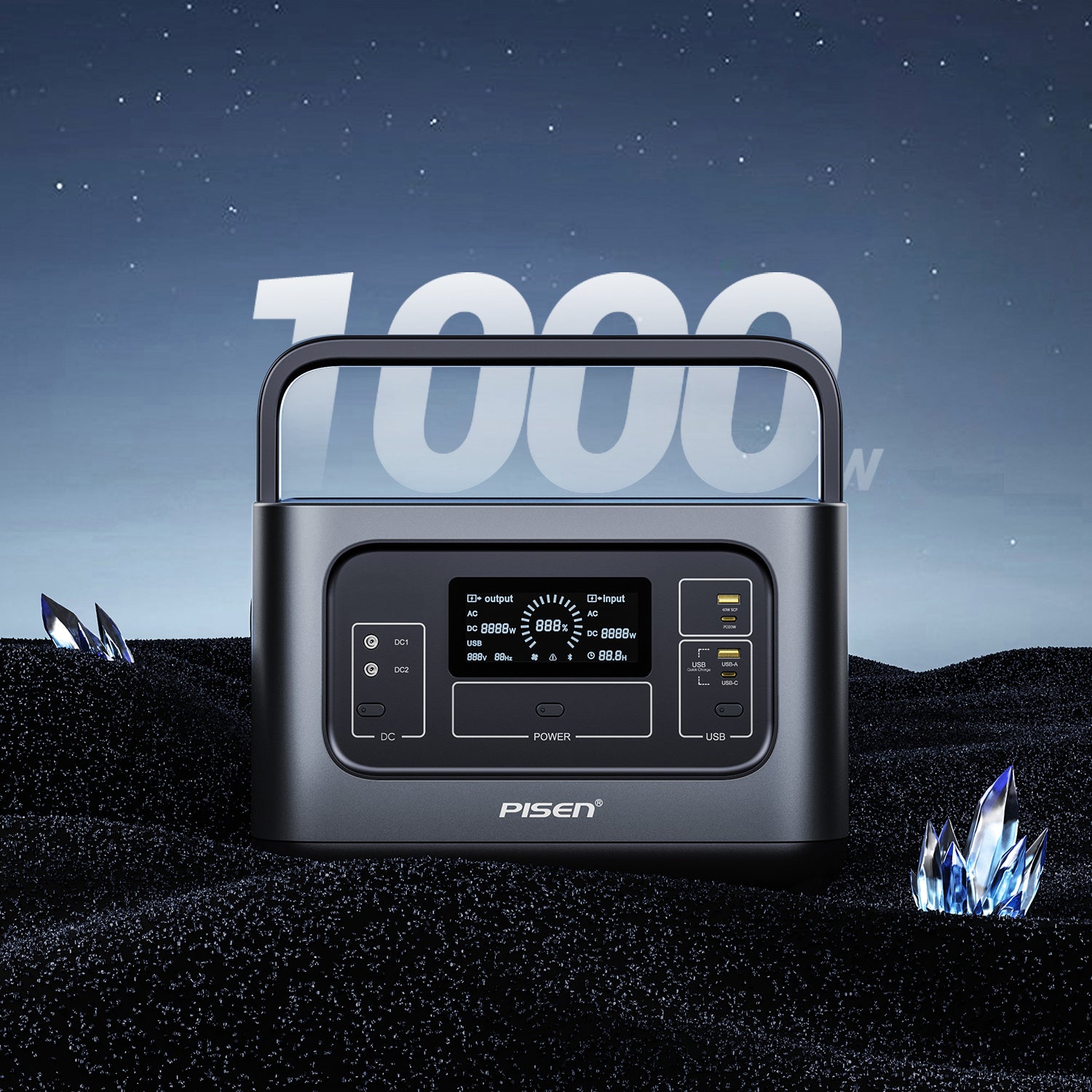 PISEN Portable Super Fast Charging Outdoor Power Station - 1000W | 1008Wh