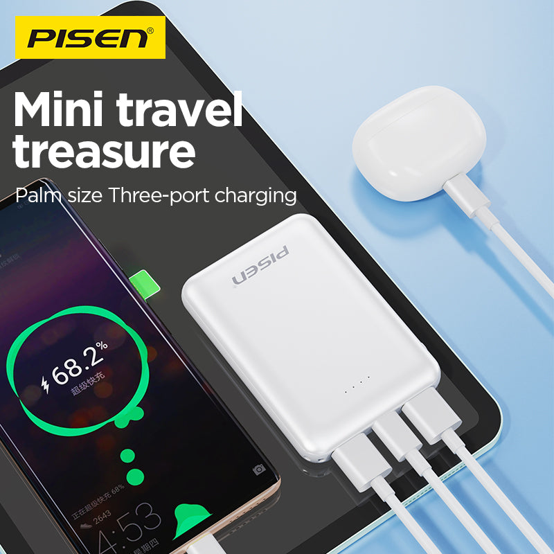 PISEN Mr White Mini 5000mAh Power Bank TP-D34 - PisenBiz