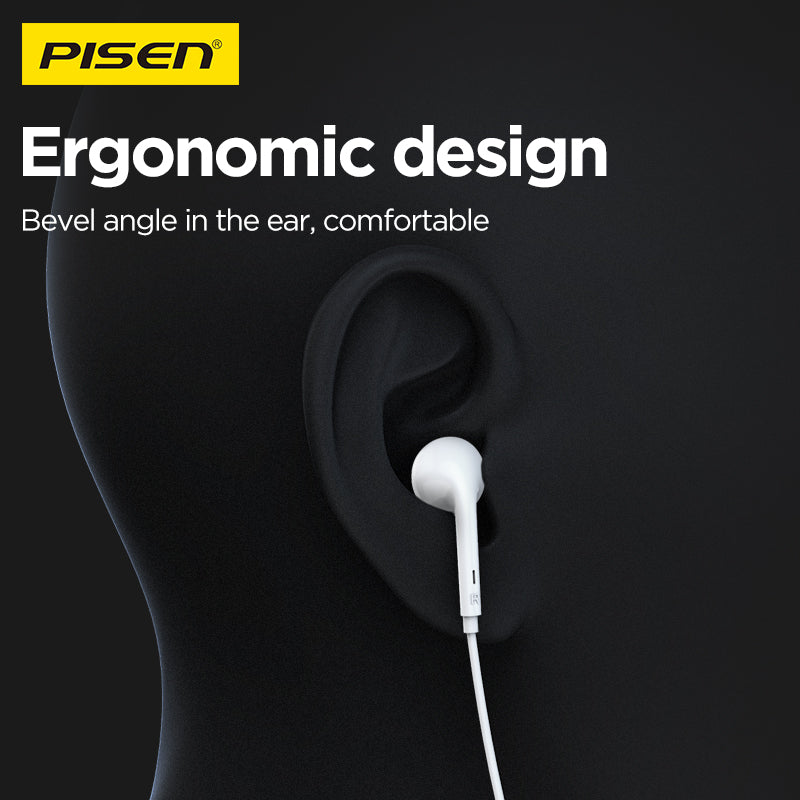 PISEN- Half-in-Ear Wired Earphones AP01 - PisenBiz