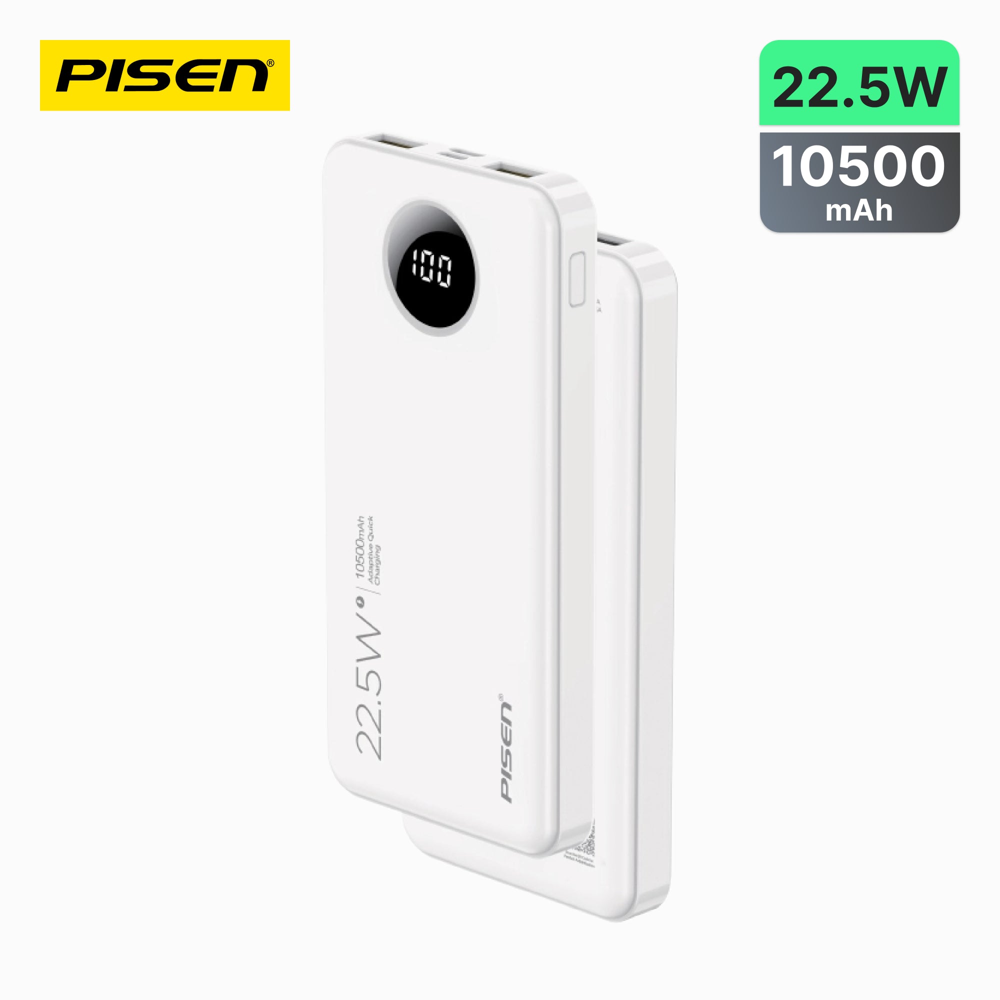 PISEN Power Cube 22.5W Digital Display 10500mAh Power Bank TS-D300 - PisenBiz